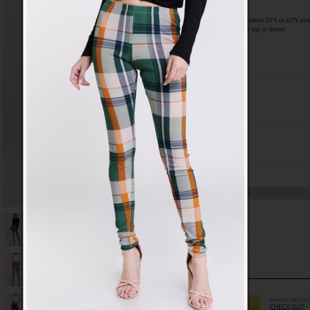Plaid leggings